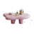 48.5" Cloud Shape Modern Coffee Table with Irregular Edge Top and 4 Round Legs, Minimalist Accent Table for Living Room-100501959