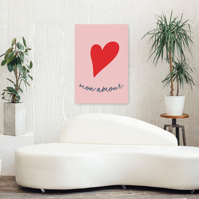Monamourpinkred Ratioiso Romantic Abstract Contemporary Wall Art Print by Talitha McQueen - Print, 91.44cm H x 60.96cm W