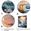 Iceberg orange sarcelle - majestueux Papercut II - impression-953441991-953442011