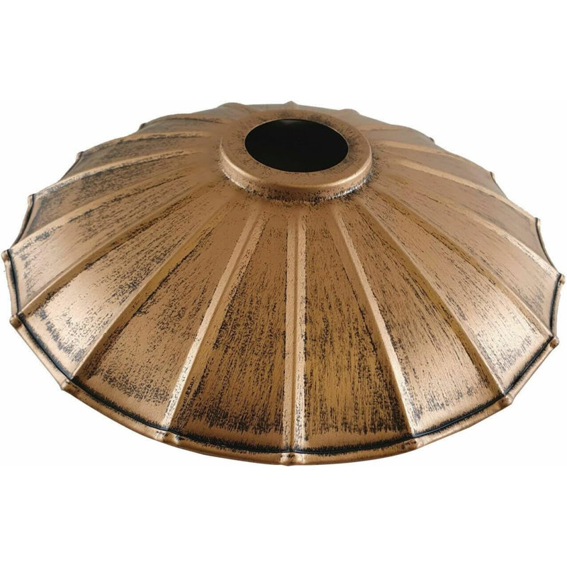 8cm H Metal Empire Lamp Shade, Brushed Copper