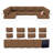 14-Piece Outdoor Sectional Cushions, Waterproof Seat/Back Cushion For Patio Furniture, 4" Thick Replacement Set-1802555631