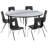 Goddard 47.5" Circle Wave Flexible Laminate Activity Table Set with 16" Student Stack Chairs-53749970-53951763