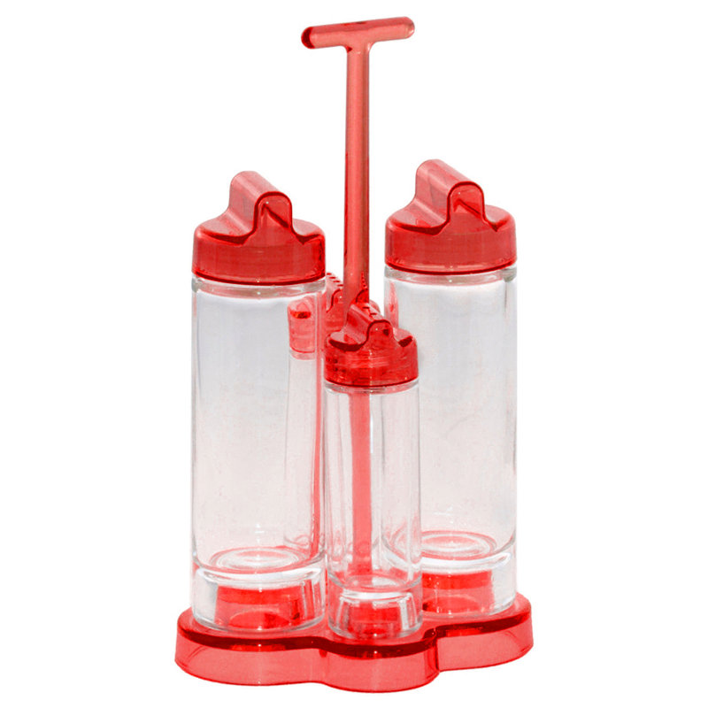 Feeling Condiment Set, Red