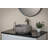Gray/Brown Stone Circular Vessel Bathroom Sink