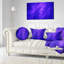 Motif abstrait fractal bleu - Coussin décoratif imprimé abstrait
