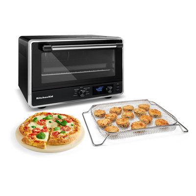 Four de comptoir numérique KitchenAid avec friteuse à air, pizza et 10 modes de cuisson en noir mat