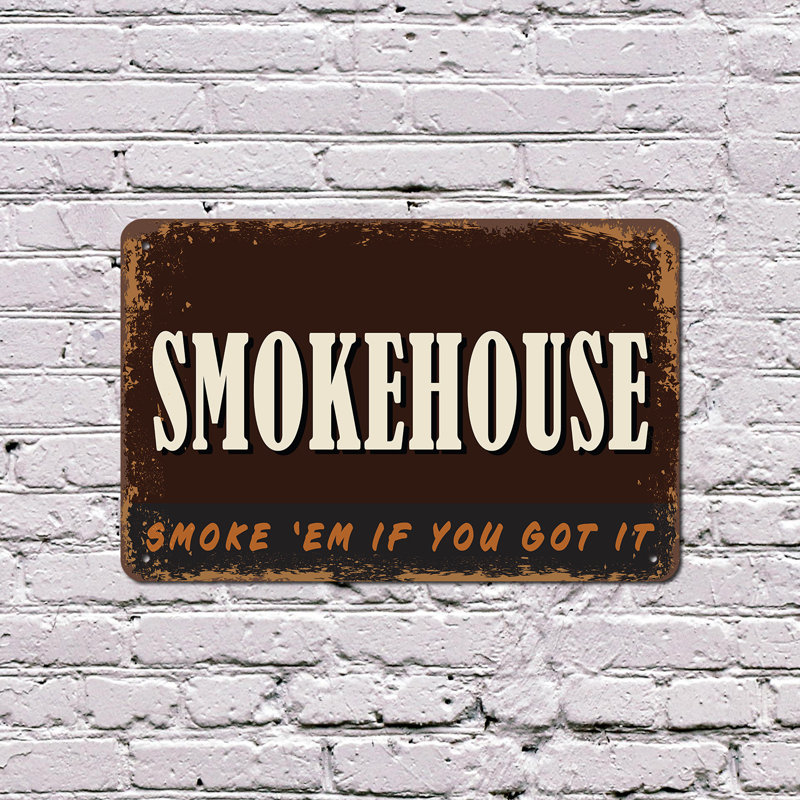 Enseigne en plastique 11 po x 17 po Smokehouse Street, H 11 po x l 17 po x P 0,1 po