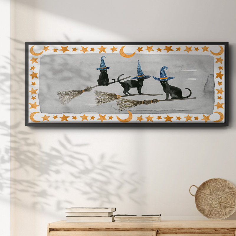 Black Cat Collection D- Framed Canvas