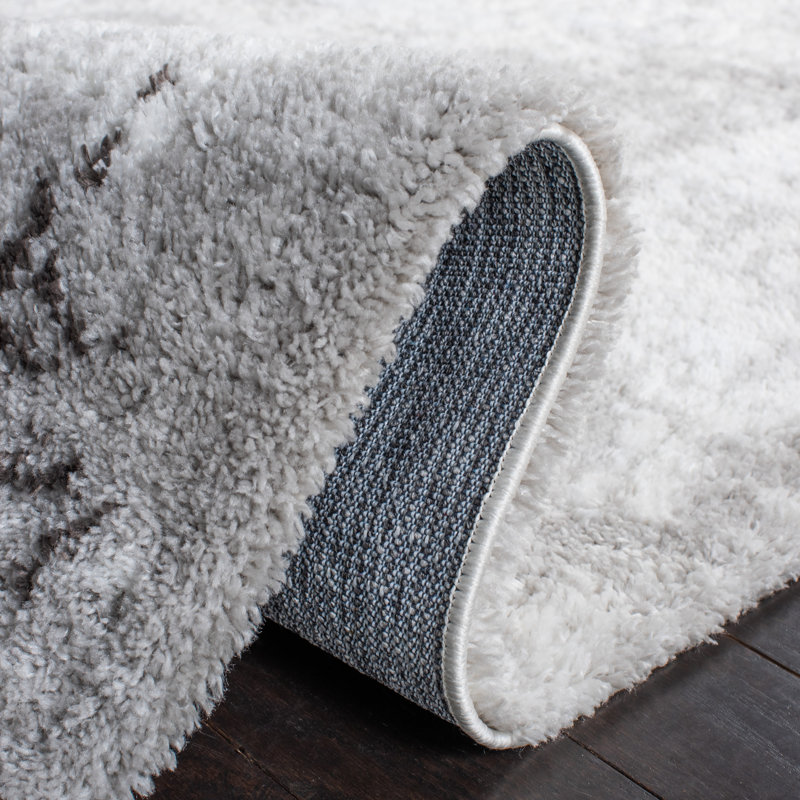 Mahle Light Gray/Dark Gray Area Rug, Rectangle 5'5" x 7'7"