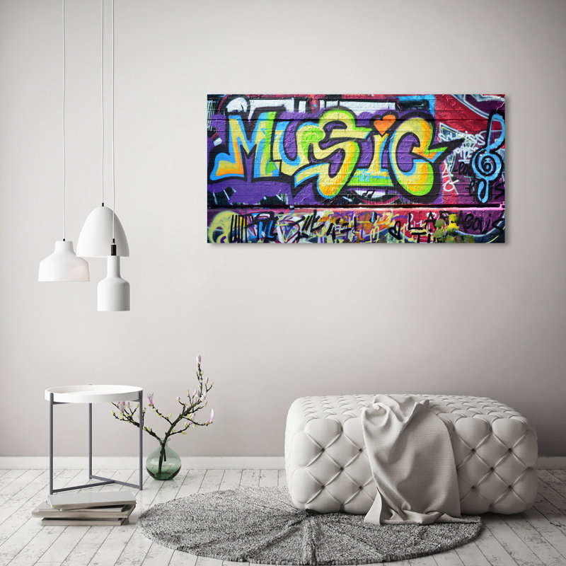 Graffiti On The Wall - Wrapped Canvas Print