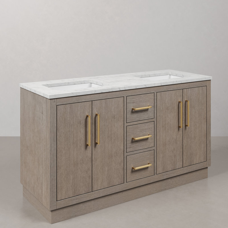 Hugo 60'' W Vanity, Satin Gold