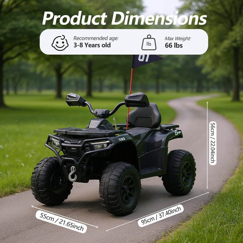 Idealhouse Battery Powered Ride On, Black