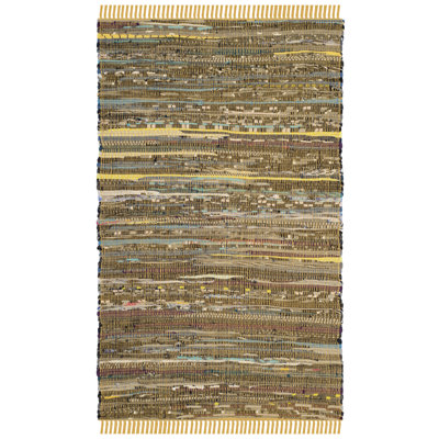Desilva Handwoven Cotton Yellow/Brown/Beige Area Rug
