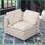 Canapé modulaire modulaire en coin - Canapé en chenille beige personnalisable avec cadre en bois massif pour le salon | Chenille | Beige | Bois