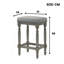 Tabourets de comptoir en bois rustique avec siège rembourré et garniture cloutée (ensemble de 2)-1960460181-1960460180