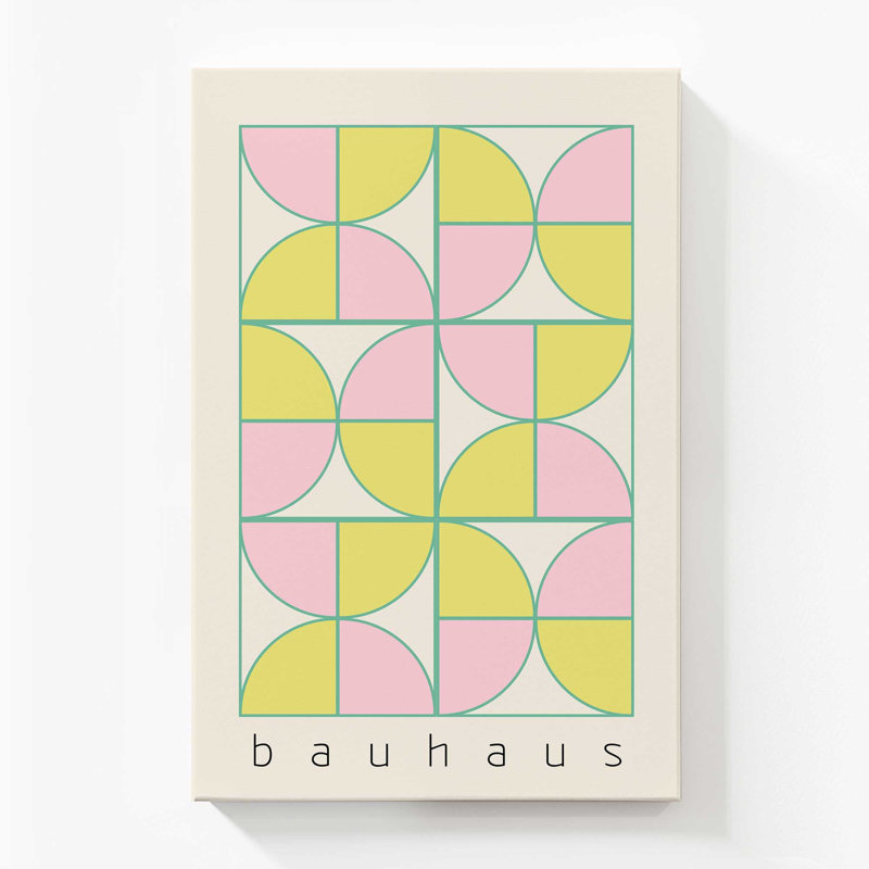 «Bauhaus Pastel Play», grande impression sur toile, H 54 po x l 36 po