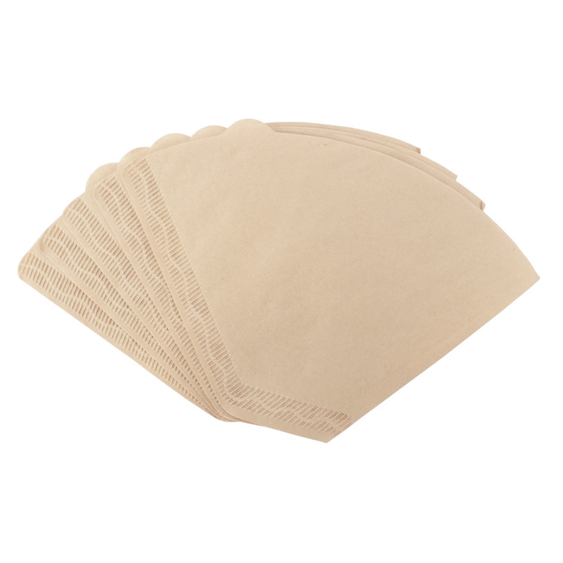 5 Size 4 Brown Coffee Filter Paper Cones, Brown