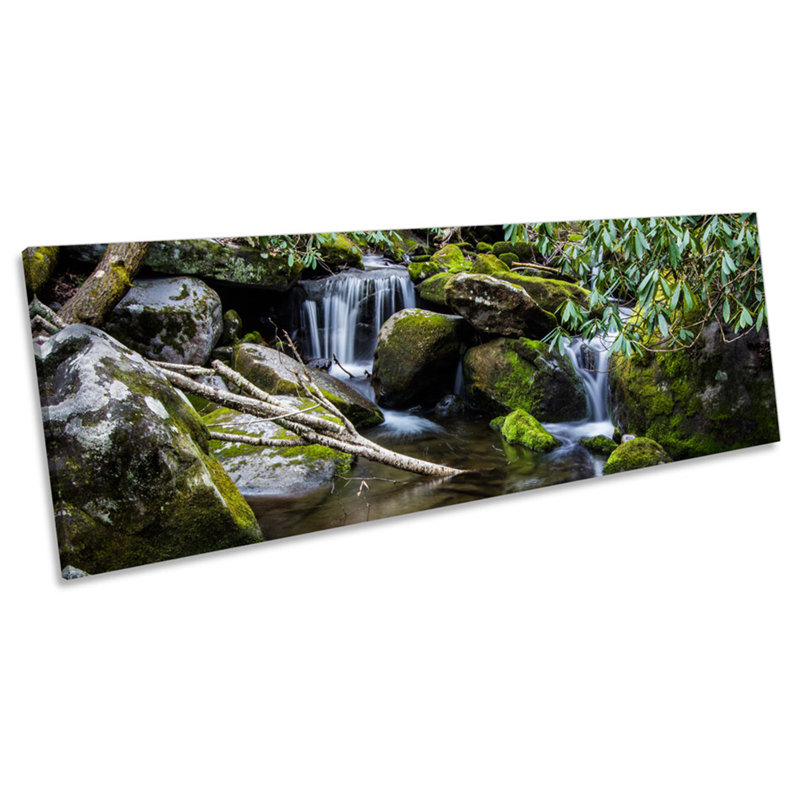 River Forest Stream - Wrapped Canvas Panoramic Print, 40.64cm H x 121.92cm W x 2cm D