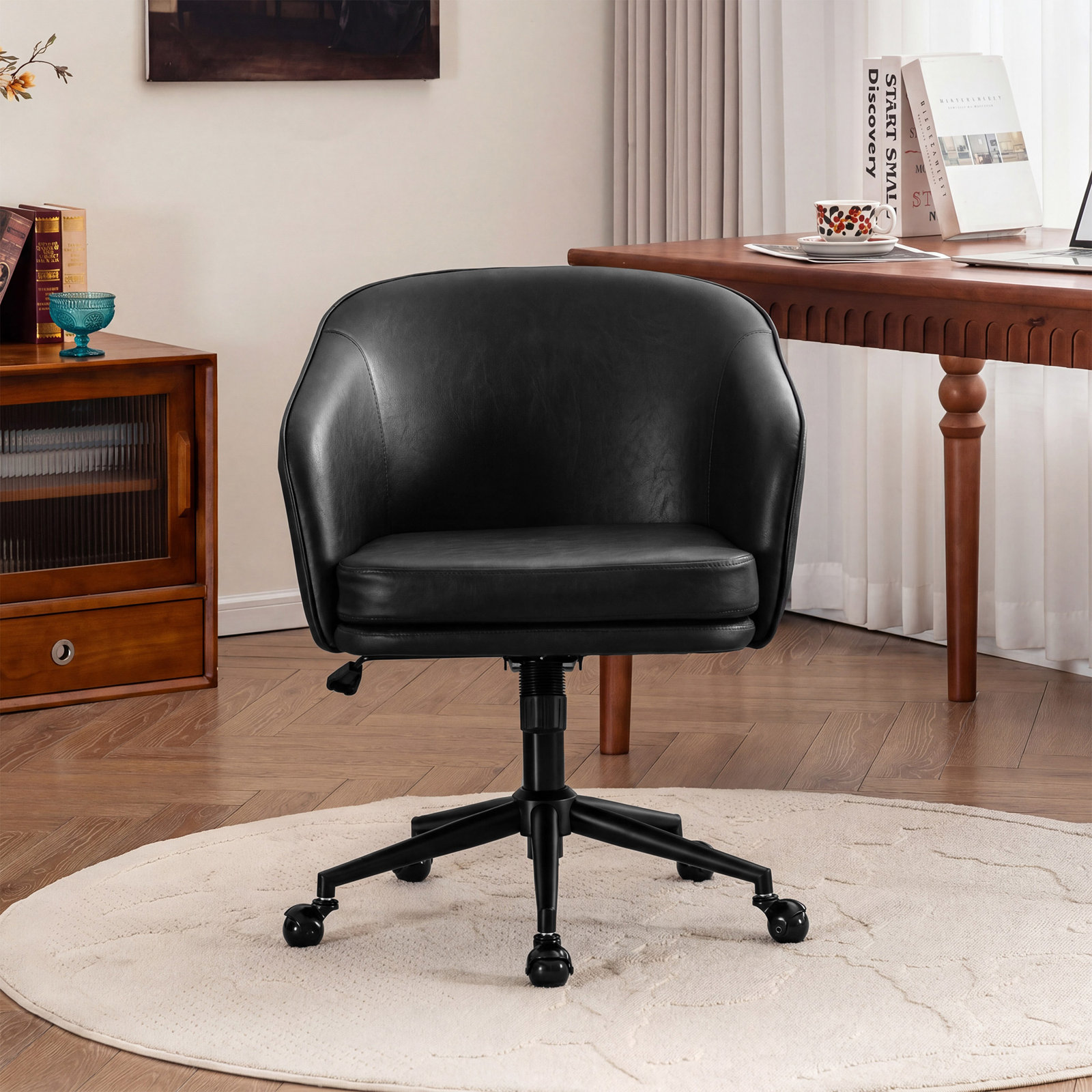 Toscani Office Chair with Lumbar Support, Black