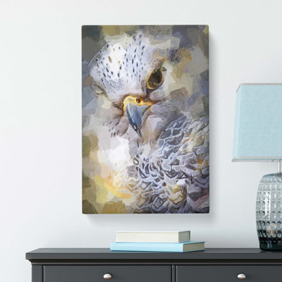 Hawk Bird in Abstract - Wrapped Canvas