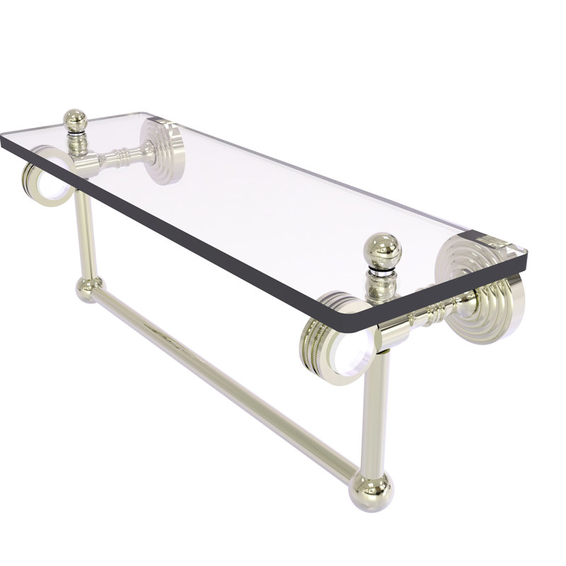 Tablette à support Jarrell, H 5,12 po x l 16 po x P 6,4 po, Nickel poli