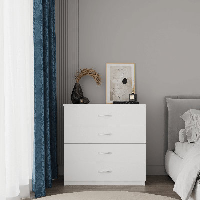 Agora 4-Drawer Chest of Drawers – Stylish & Functional Wood White Storage Unit