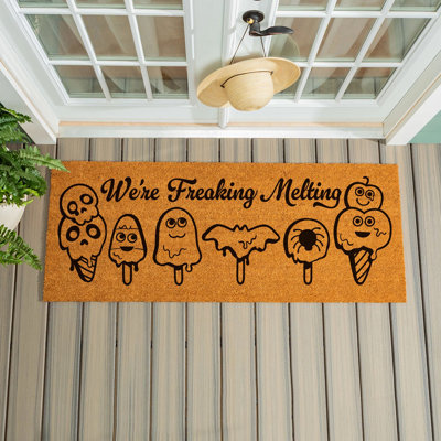 Tapis en fibre de coco Summerween I'm Freaking, 60 po x 24 po