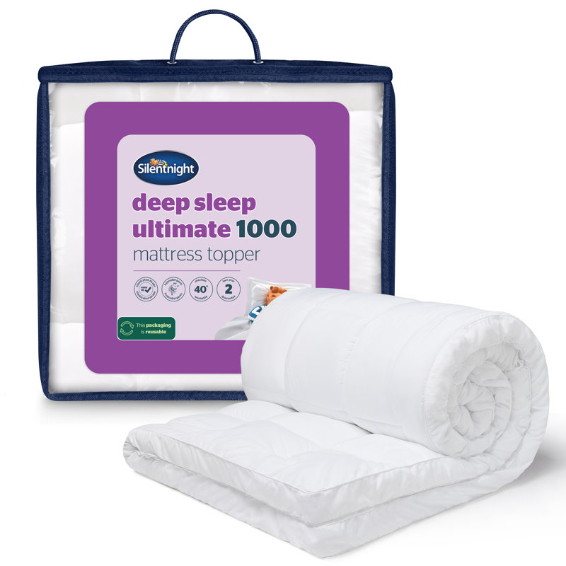 Silentnight Ultimate Deep Sleep 1000 Mattress Topper, Small Double (4'), White