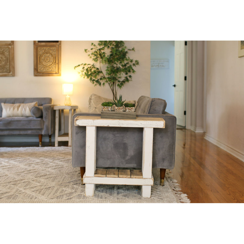 High Rise Luxe Side Table, 23" H x 26" W x 8" D