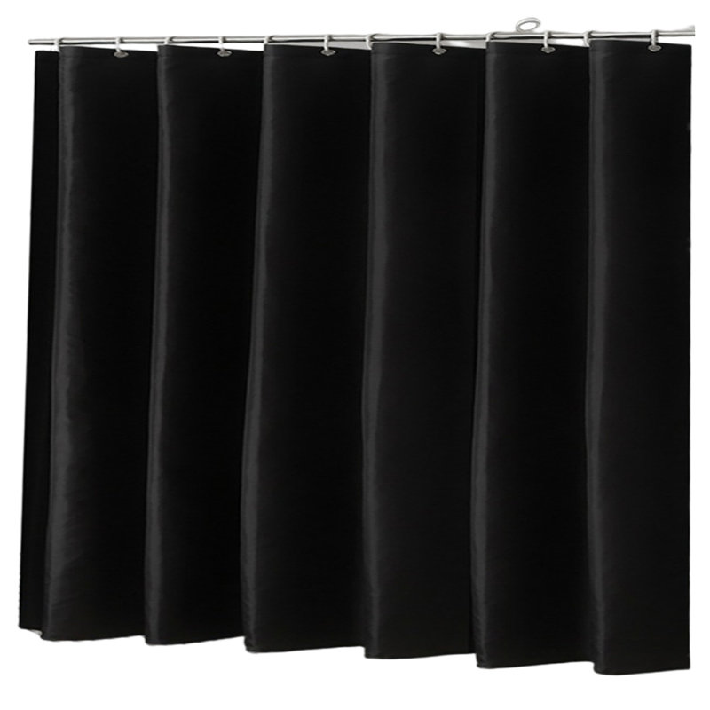 Mashiyat Shower Curtain with Hooks Included, Black