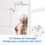 Pomme de douche 12 po avec bras réglable, pomme de douche en acier inoxydable et hygiénique