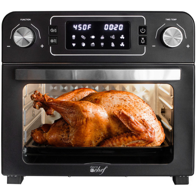 Deco Chef 22.7 Qt. Stainless Steel, Black