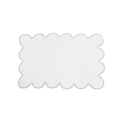 Scalloped Cotton Bath Mat