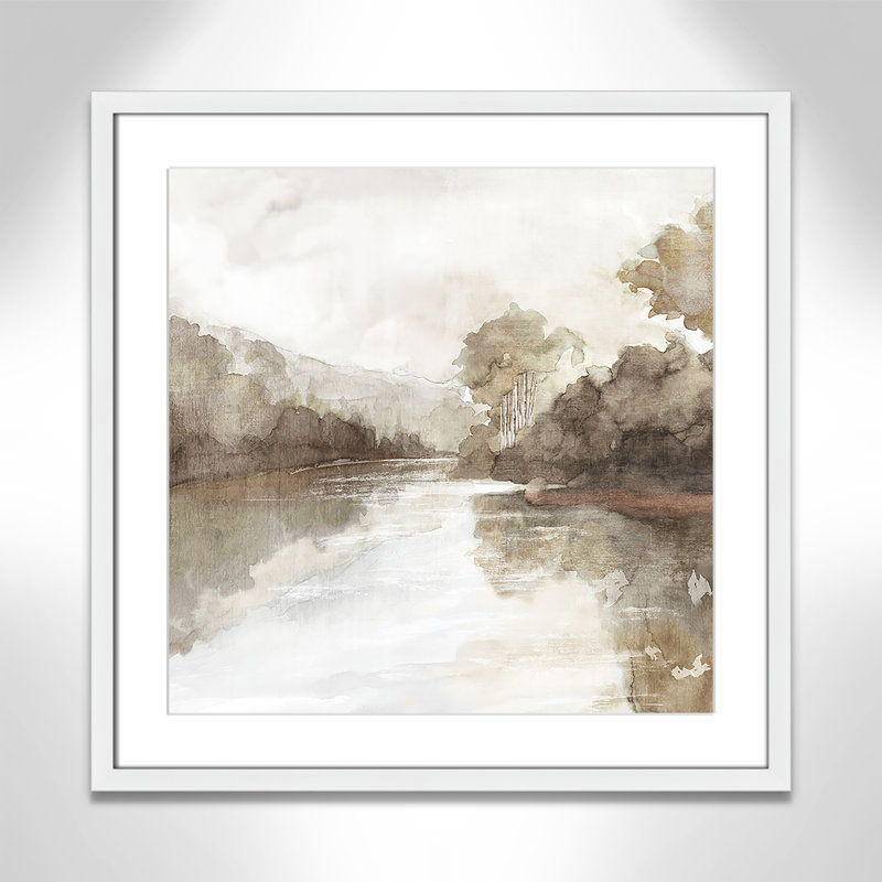 «Fall Nature Print» par Eva Watts, Satin White, Imprimé mat, L 23,5 po x H 23,5 po
