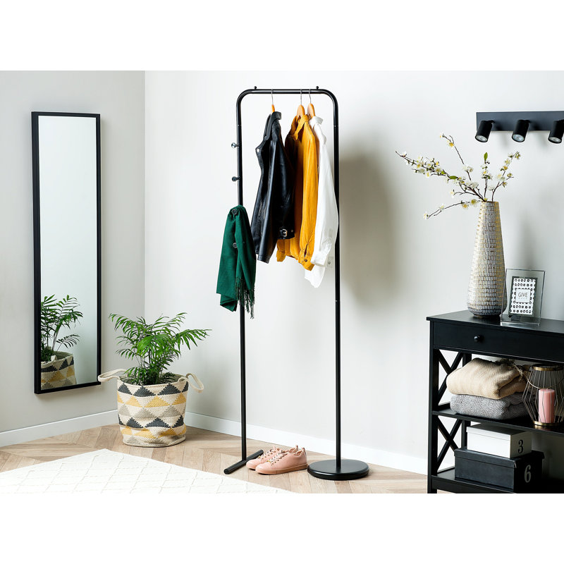 Conkle Steel Freestanding Coat Rack, Black
