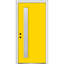 32 po x 80 po Porte de devant simple en fibre de verre noire avec verre givré 1-Lite sur cadre 4-9 / 16 po-99069263-99069261-99069265