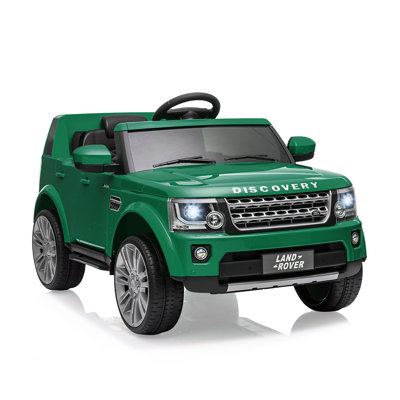 Voiture Land Rover 12V sous licence officielle pour enfants, véhicule électrique avec télécommande pour les parents, 3 vitesses réglables, suspension à ressort, lumières DEL et lecteur de musique pour enfants 3-8