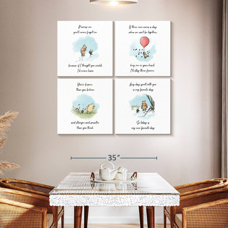 Ashelle Winnie l'ourson, citations inspirantes, H 45 po x l 45 po