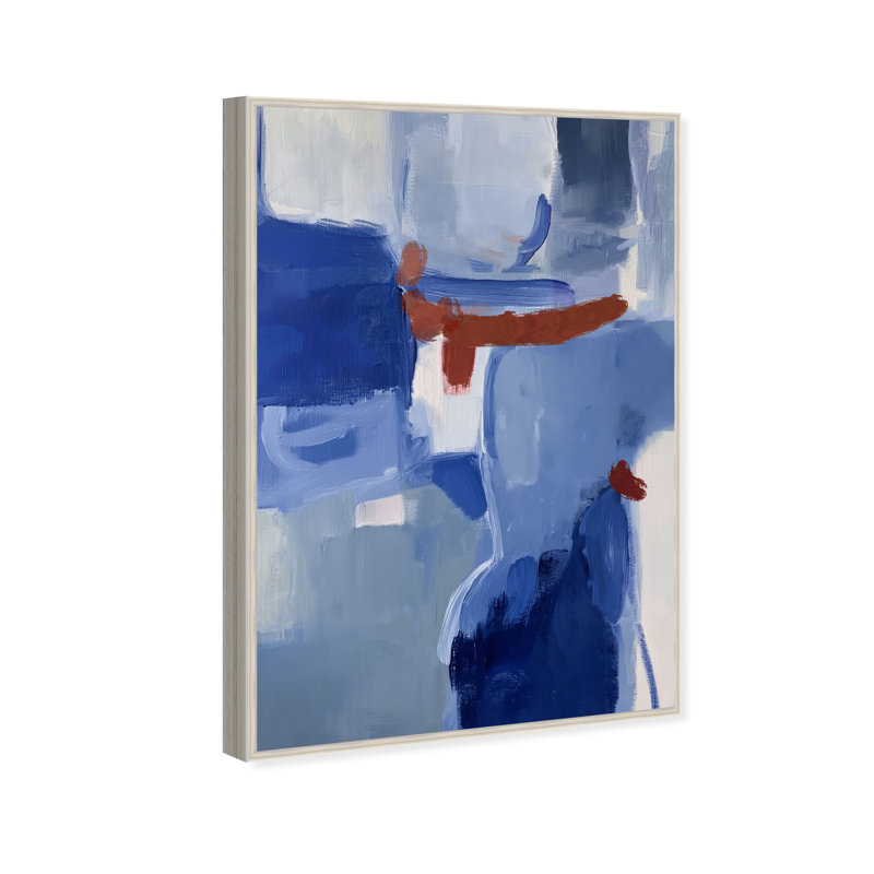Painterly Brick Canvas Abstract Print by Oliver Gal, Black Frame, 10 x 15, 16"H x 11"W, Silver Frame
