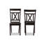 Chaise d'appoint en bois massif brun foncé Lonsdale