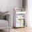 3-Tier Mobile Bookshelf, White Bookcase With Wheels, Rolling Fil...