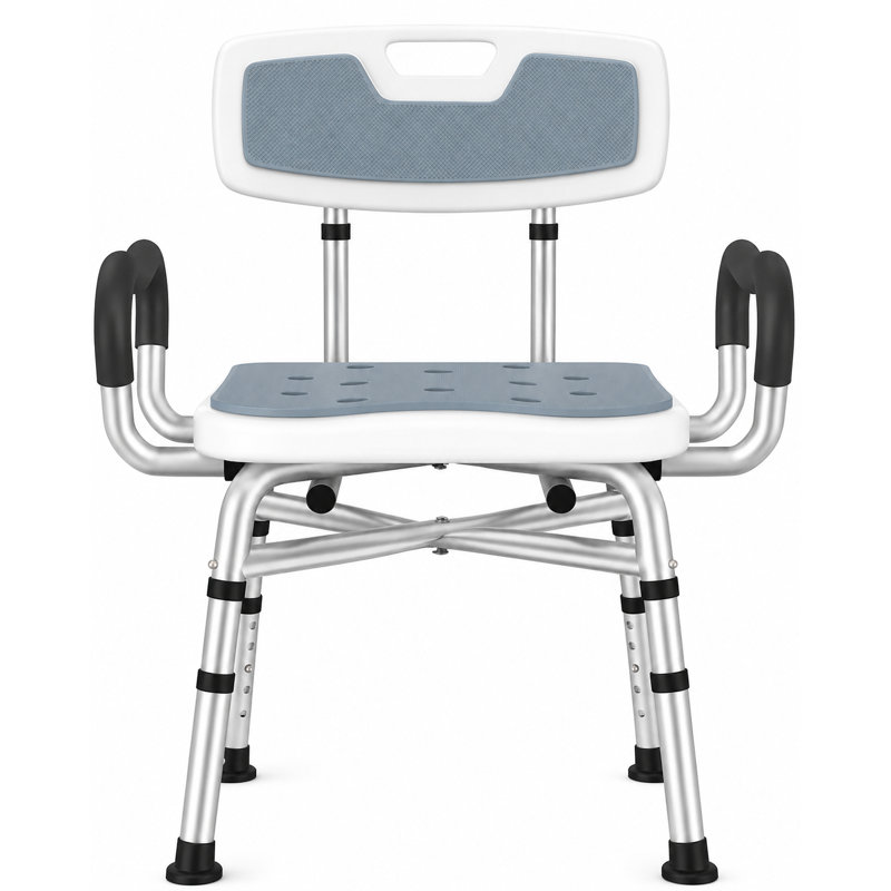 Chaise de douche avec accoudoirs et dossier