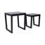 Ensemble de 2 tables d'appoint gigognes noires, chic moderne, peu encombrantes, polyvalentes et décoratives
