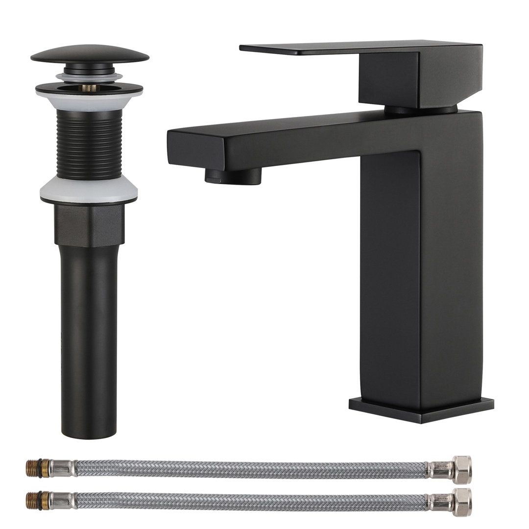 KES Bathroom Faucet Single Handle Sink Drain Assembly cUPC Certified Stainless Steel KES Optional 