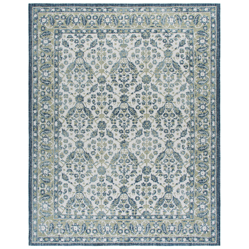 Courtyard Power Loom Polypropylene Plastic; Polyester Oriental Indoor / Outdoor Rug, 2'-3" x 8'-0" Runner