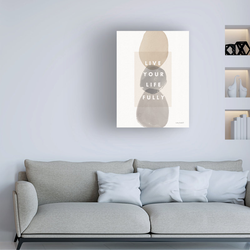 «Think Neutral 13» par Lisa Audit, reproduction d'art sur toile tendue, H 19 po x l 14 po x P 2 po