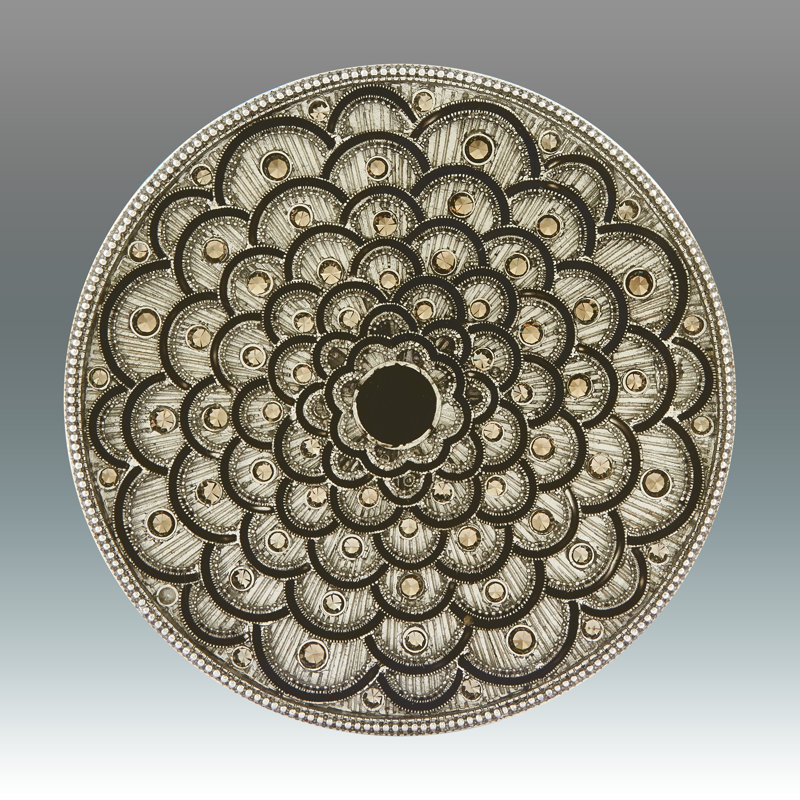Metal Round Coaster, Brown