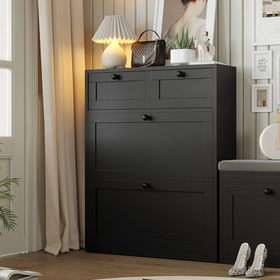 39.3" H 16-Pair Shoe Storage Cabinet