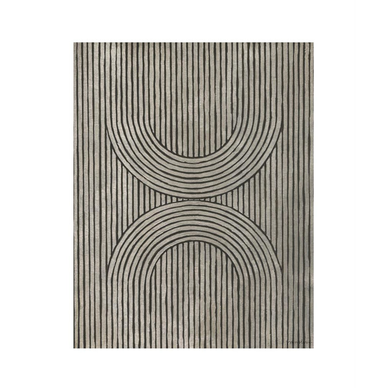 Cedar Grooves II Abstract 1 Piece Single Picture Frame Wall Art, 164.592 cm H x 136.652 cm W, Matt White
