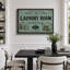 " Wash Dry Fold Vintage Laundry Service Sign Artwork, Laundry Room Pictures, Framed Canvas Giclee Print Wall Art "-134329026-134329028